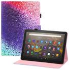 For Amazon Kindle Fire HD10 Colored Drawing Horizontal Flip PU Leather Case with Holder & Card Slots & Wallet & Sleep / Wake-up Function(Rainbow Sand) - 1