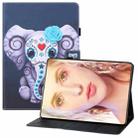 For Samsung Galaxy Tab A7 (2020) T500 Colored Drawing Horizontal Flip PU Leather Case with Holder & Card Slots & Wallet & Sleep / Wake-up Function(Mask Elephant) - 1