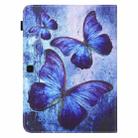 For Samsung Galaxy Tab 4 10.1 T530 Colored Drawing Horizontal Flip PU Leather Case with Holder & Card Slots & Wallet & Sleep / Wake-up Function(Blue Butterflies) - 3