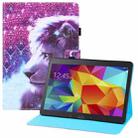 For Samsung Galaxy Tab 4 10.1 T530 Colored Drawing Horizontal Flip PU Leather Case with Holder & Card Slots & Wallet & Sleep / Wake-up Function(Lion) - 1