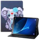 For Samsung Galaxy Tab A 10.1 (2016) T580 Colored Drawing Horizontal Flip PU Leather Case with Holder & Card Slots & Wallet & Sleep / Wake-up Function(Mask Elephant) - 1