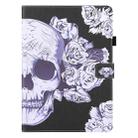 For Samsung Galaxy Tab S8+ / Tab S8 Plus /  Tab S7 FE / Tab S7+ T970 Colored Drawing Horizontal Flip PU Leather Case with Holder & Card Slots & Wallet & Sleep / Wake-up Function(Flower Skull) - 2
