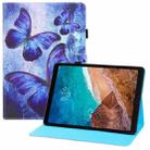 For Xiaomi Mi Pad 4 Plus Colored Drawing Horizontal Flip PU Leather Case with Holder & Card Slots & Wallet & Sleep / Wake-up Function(Blue Butterflies) - 1