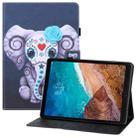 For Xiaomi Mi Pad 4 Plus Colored Drawing Horizontal Flip PU Leather Case with Holder & Card Slots & Wallet & Sleep / Wake-up Function(Mask Elephant) - 1