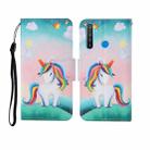For OPPO Realme 5 Painted Pattern Horizontal Flip Leathe Case(Rainbow Unicorn) - 1