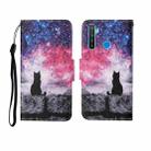 For OPPO Realme 5 Painted Pattern Horizontal Flip Leathe Case(Starry Cat) - 1