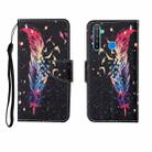 For OPPO Realme 5 Painted Pattern Horizontal Flip Leathe Case(Feather) - 1