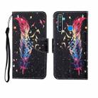 For OPPO Realme 5 Pro Painted Pattern Horizontal Flip Leathe Case(Feather) - 1