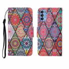 For OPPO Reno4 Painted Pattern Horizontal Flip Leathe Case(Diamond) - 1