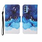 For OPPO Reno4 Painted Pattern Horizontal Flip Leathe Case(Watercolor Fish) - 1