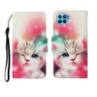 For OPPO Reno4 Lite Painted Pattern Horizontal Flip Leathe Case(Cat) - 1