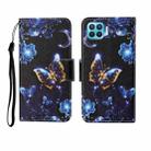 For OPPO Reno4 Lite Painted Pattern Horizontal Flip Leathe Case(Moon Butterfly) - 1