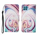 For OPPO Reno4 Lite Painted Pattern Horizontal Flip Leathe Case(Whirlpool Marble) - 1