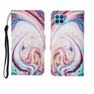 For OPPO F17 Pro Painted Pattern Horizontal Flip Leathe Case(Whirlpool Marble) - 1