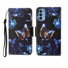 For OPPO Reno4 Pro Painted Pattern Horizontal Flip Leathe Case(Moon Butterfly) - 1
