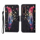 For OPPO Find X2 Pro Painted Pattern Horizontal Flip Leathe Case(Feather) - 1