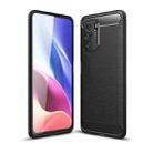 For Xiaomi Redmi K40 Pro+ Brushed Texture Carbon Fiber TPU Case(Black) - 1