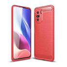 For Xiaomi Redmi K40 Pro+ Brushed Texture Carbon Fiber TPU Case(Red) - 1