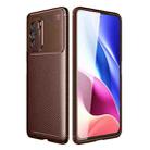 For Xiaomi Redmi K40 Pro+ Carbon Fiber Texture Shockproof TPU Case(Brown) - 1