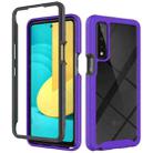 For LG Stylo 7 5G Starry Sky Solid Color Series Shockproof PC + TPU Protective Case(Purple) - 1