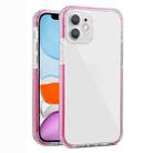 For iPhone 12 Pro Colorful Series Shockproof Scratchproof TPU + Acrylic Protective Case(Rose Red) - 1