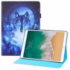 Colored Drawing Horizontal Flip PU Leather Case with Holder & Card Slots & Wallet & Sleep / Wake-up Function For iPad 9.7 (2018) / iPad 9.7 (2017)(Moon Wolf) - 1