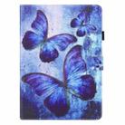 Colored Drawing Horizontal Flip PU Leather Case with Holder & Card Slots & Wallet & Sleep / Wake-up Function For iPad 9.7 (2018) / iPad 9.7 (2017)(Blue Butterflies) - 2