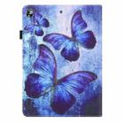 Colored Drawing Horizontal Flip PU Leather Case with Holder & Card Slots & Wallet & Sleep / Wake-up Function For iPad 9.7 (2018) / iPad 9.7 (2017)(Blue Butterflies) - 3