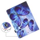Colored Drawing Horizontal Flip PU Leather Case with Holder & Card Slots & Wallet & Sleep / Wake-up Function For iPad 9.7 (2018) / iPad 9.7 (2017)(Blue Butterflies) - 6