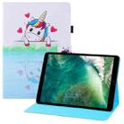 Colored Drawing Horizontal Flip PU Leather Case with Holder & Card Slots & Wallet & Sleep / Wake-up Function For iPad Pro 10.5(2017) / Air 10.5(2019) / 10.2(2019) / 10.2(2020)(Loving Unicorn) - 1