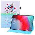 Colored Drawing Horizontal Flip PU Leather Case with Holder & Card Slots & Wallet & Sleep / Wake-up Function For iPad mini (2019) / mini 4 / mini 3 / mini 2 / mini(Loving Unicorn) - 1