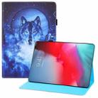 Colored Drawing Horizontal Flip PU Leather Case with Holder & Card Slots & Wallet & Sleep / Wake-up Function For iPad mini (2019) / mini 4 / mini 3 / mini 2 / mini(Moon Wolf) - 1