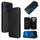 For TCL 10 5G UW(US Version) Carbon Fiber Texture Horizontal Flip TPU + PC + PU Leather Case with Card Slot(Black) - 1