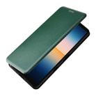 For Sony Xperia 10 III Carbon Fiber Texture Horizontal Flip TPU + PC + PU Leather Case with Card Slot(Green) - 5