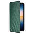 For Sony Xperia 10 III Carbon Fiber Texture Horizontal Flip TPU + PC + PU Leather Case with Card Slot(Green) - 6
