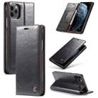For iPhone 11 Pro CaseMe-003 PU + PC Business Style Crazy Horse Texture Horizontal Flip Leather Case with Holder & Card Slots & Wallet(Black) - 1