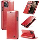 For iPhone 11 Pro CaseMe-003 PU + PC Business Style Crazy Horse Texture Horizontal Flip Leather Case with Holder & Card Slots & Wallet(Red) - 1