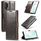 For Galaxy Note 10+ CaseMe-003 PU + PC Business Style Crazy Horse Texture Horizontal Flip Leather Case with Holder & Card Slots & Wallet(Brown) - 1