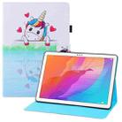 For Huawei Enjoy Tablet 2 10.1 / MatePad T 10s Colored Drawing Horizontal Flip PU Leather Case with Holder & Card Slots & Wallet(Loving Unicorn) - 1