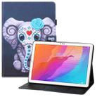 For Huawei Enjoy Tablet 2 10.1 / MatePad T 10s Colored Drawing Horizontal Flip PU Leather Case with Holder & Card Slots & Wallet(Mask Elephant) - 1