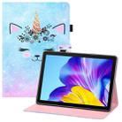 For Honor Pad 6 10.1 Colored Drawing Horizontal Flip PU Leather Case with Holder & Card Slots & Wallet(Smiley Cat) - 1