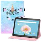 For Lenovo Tab M10 TB-X505 / X605F Colored Drawing Horizontal Flip PU Leather Case with Holder & Card Slots & Wallet(Smiley Cat) - 1
