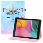 For Samsung Galaxy Tab A 8.0 (2019) T290 / T295 Colored Drawing Horizontal Flip PU Leather Case with Holder & Card Slots & Wallet(Smiley Cat) - 1