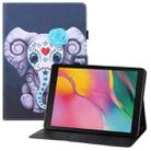 For Samsung Galaxy Tab A 8.0 (2019) T290 / T295 Colored Drawing Horizontal Flip PU Leather Case with Holder & Card Slots & Wallet(Mask Elephant) - 1