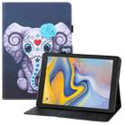 For Samsung Galaxy Tab A 8.0 (2018) T387 Colored Drawing Horizontal Flip PU Leather Case with Holder & Card Slots & Wallet(Mask Elephant) - 1