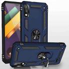 For LG K22 Shockproof TPU + PC Protective Case with 360 Degree Rotating Holder(Blue) - 1