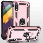 For LG K22 Shockproof TPU + PC Protective Case with 360 Degree Rotating Holder(Rose Gold) - 1