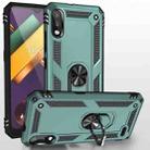 For LG K22 Shockproof TPU + PC Protective Case with 360 Degree Rotating Holder(Green) - 1
