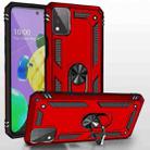 For LG K53 Shockproof TPU + PC Protective Case with 360 Degree Rotating Holder(Red) - 1