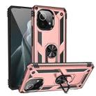 For Xiaomi Mi 11 Shockproof TPU + PC Protective Case with 360 Degree Rotating Holder(Rose Gold) - 1